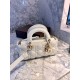 DIOR Small Lady D-Joy Bag Latte Cannage Lambskin Gold Hardware