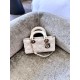 DIOR Small Lady D-Joy Bag Latte Cannage Lambskin Gold Hardware