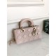 DIOR Small Lady D-Joy Bag Powder Pink Cannage Lambskin Gold Hardware