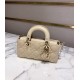 DIOR Small Lady D-Joy Bag Powder Beige Cannage Lambskin Gold Hardware