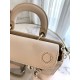 DIOR Small Lady D-Joy Bag Powder Beige Cannage Lambskin Gold Hardware