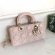 DIOR Small Lady D-Joy Bag Powder Pink Cannage Lambskin Gold Hardware