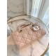 DIOR Small Lady D-Joy Bag Powder Pink Cannage Lambskin Gold Hardware