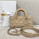 DIOR Small Lady D-Joy Bag Biscuit Cannage Lambskin Gold Hardware