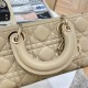 DIOR Small Lady D-Joy Bag Biscuit Cannage Lambskin Gold Hardware