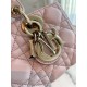 DIOR Small Lady D-Joy Bag Pale Pink Cannage Lambskin Gold Hardware