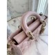 DIOR Small Lady D-Joy Bag Pale Pink Cannage Lambskin Gold Hardware