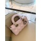 DIOR Small Lady D-Joy Bag Pale Pink Cannage Lambskin Gold Hardware