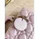 DIOR Small Lady D-Joy Bag Pale Pink Cannage Lambskin Gold Hardware