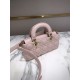 DIOR Small Lady D-Joy Bag Pale Pink Cannage Lambskin Gold Hardware