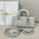 DIOR Small Lady D-Joy Bag  Cloud Gray Cannage Lambskin Gold Hardware