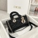 DIOR Small Lady D-Joy Bag Black Patent Cannage Calfskin Gold Hardware