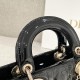 DIOR Small Lady D-Joy Bag Black Patent Cannage Calfskin Gold Hardware