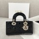 DIOR Small Lady D-Joy Bag Black Patent Cannage Calfskin Gold Hardware