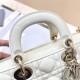 DIOR Small Lady D-Joy Bag Latte Patent Cannage Calfskin Gold Hardware