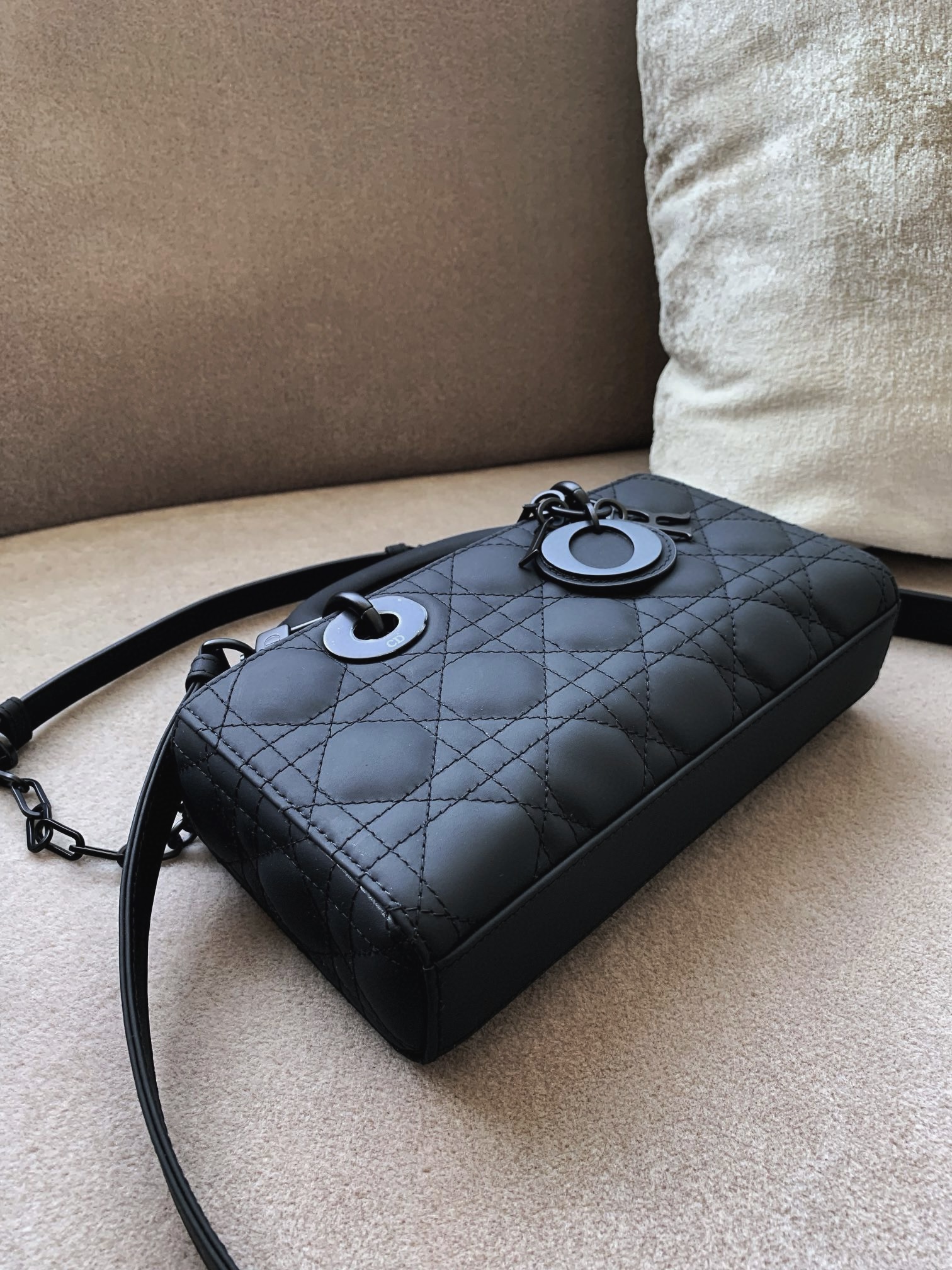 DIOR Small Lady D-Joy Bag Ultramatte Black Cannage Calfskin