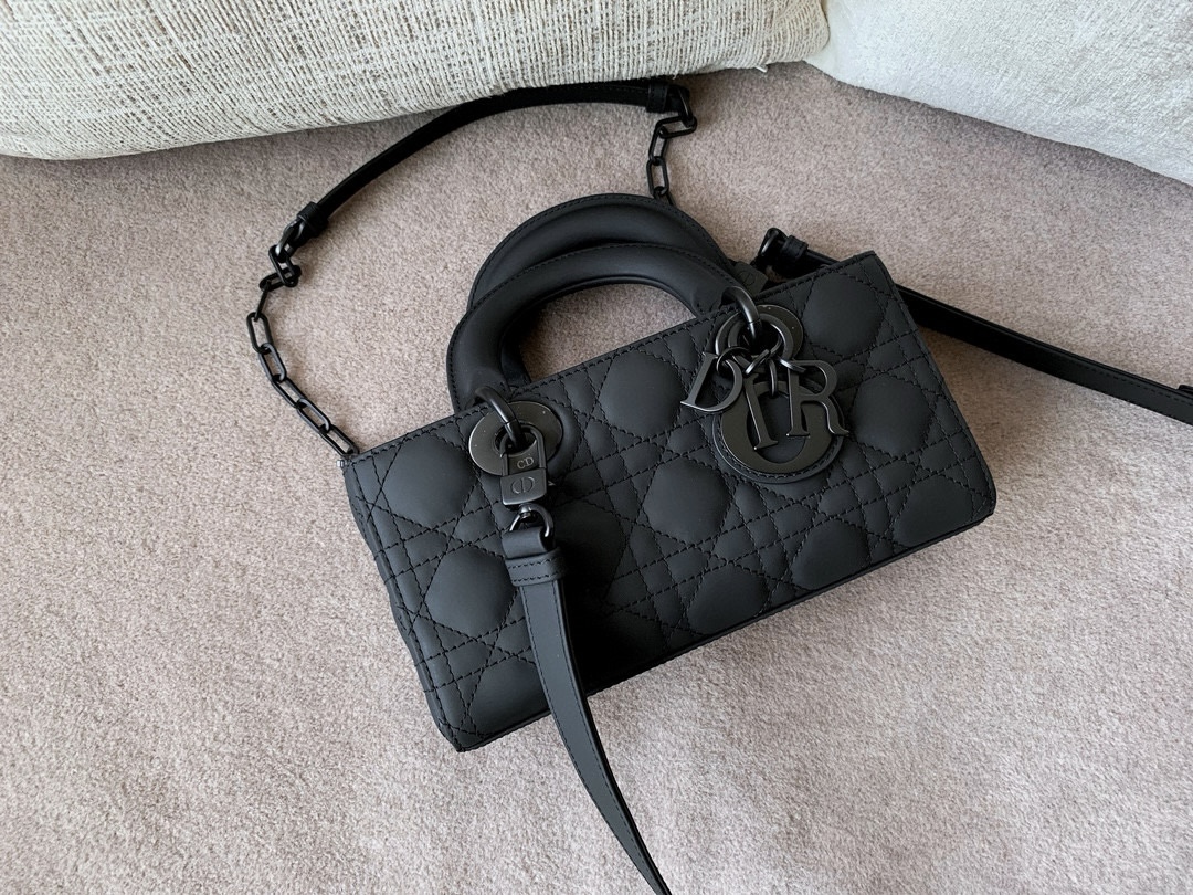 DIOR Small Lady D-Joy Bag Ultramatte Black Cannage Calfskin