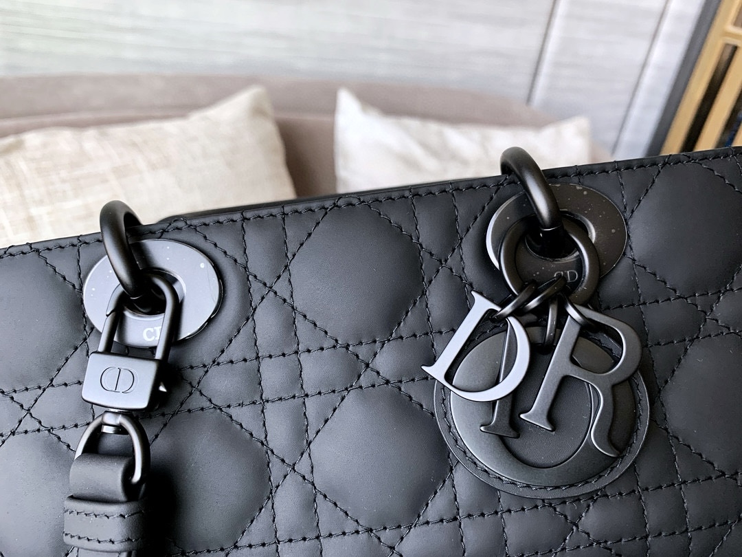 DIOR Small Lady D-Joy Bag Ultramatte Black Cannage Calfskin