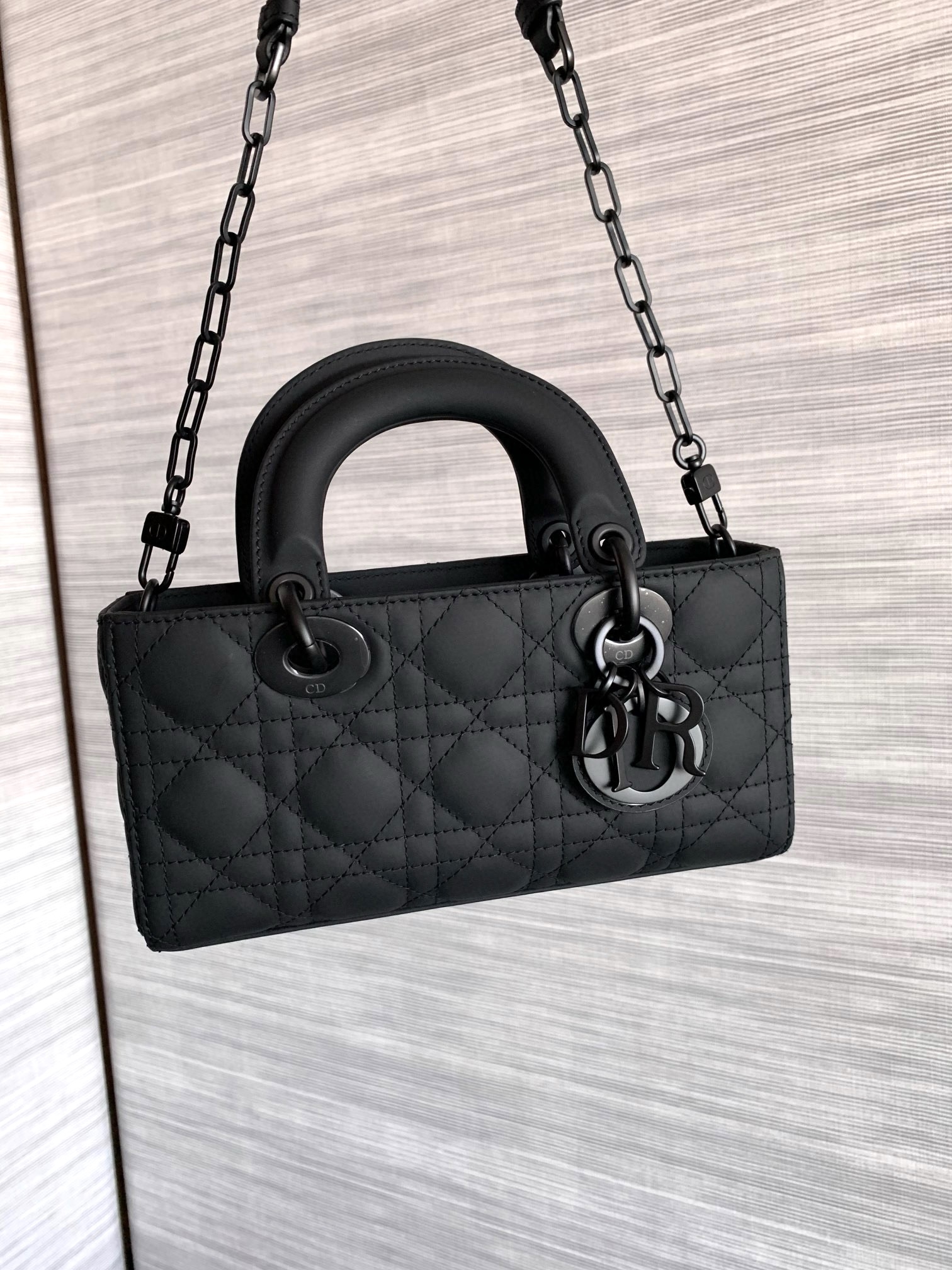 DIOR Small Lady D-Joy Bag Ultramatte Black Cannage Calfskin