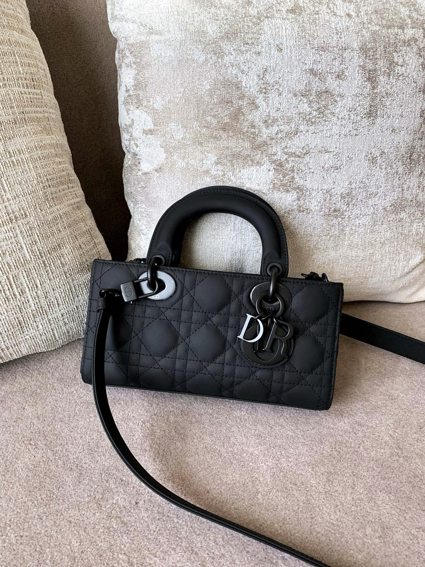 DIOR Small Lady D-Joy Bag Ultramatte Black Cannage Calfskin