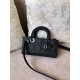 DIOR Small Lady D-Joy Bag Ultramatte Black Cannage Calfskin