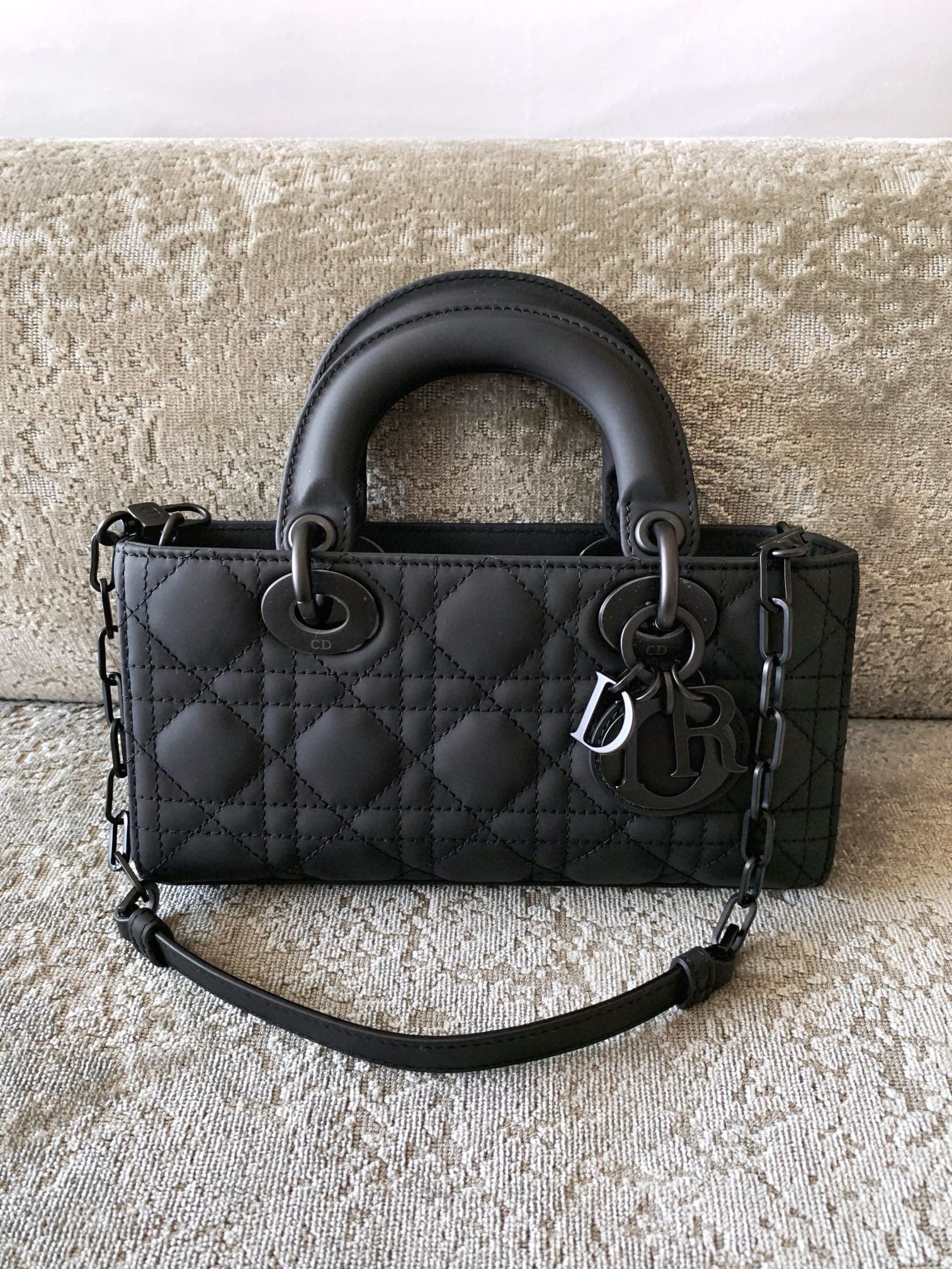 DIOR Small Lady D-Joy Bag Ultramatte Black Cannage Calfskin