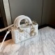 DIOR Lady D-Joy Micro Bag Latte Cannage Lambskin Gold Hardware