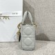 DIOR Lady D-Joy Micro Bag Cloud Gray Cannage Lambskin Gold Hardware