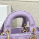 DIOR Lady D-Joy Micro Bag Lilac Cannage Lambskin Gold Hardware