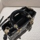 DIOR Lady D-Joy Micro Bag Black Patent Cannage Calfskin Gold Hardware