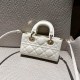 DIOR Lady D-Joy Micro Bag Latte Patent Cannage Calfskin with Gold Hardware