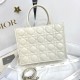 DIOR Medium Dior Book Tote Latte Macrocannage Calfskin with Gold Hardware