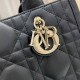 DIOR Small Dior Book Tote Black Macrocannage Calfskin with Gold Hardware