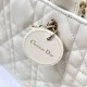 DIOR Small Dior Book Tote Latte Macrocannage Calfskin with Gold Hardware