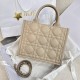 DIOR Small Dior Book Tote Powder Beige Macrocannage Calfskin with Gold Hardware