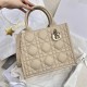 DIOR Small Dior Book Tote Powder Beige Macrocannage Calfskin with Gold Hardware