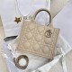 DIOR Small Dior Book Tote Powder Beige Macrocannage Calfskin with Gold Hardware