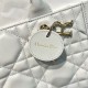 DIOR Small Dior Book Tote Cloud Gray Macrocannage Calfskin with Gold Hardware