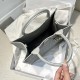 DIOR Small Dior Book Tote Cloud Gray Macrocannage Calfskin with Gold Hardware