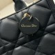 DIOR Mini Dior Book Tote Black Macrocannage Calfskin with Gold Hardware