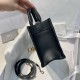 DIOR Mini Dior Book Tote Black Macrocannage Calfskin with Gold Hardware