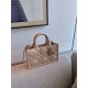 DIOR Mini Dior Book Tote Trench Beige Macrocannage Calfskin with Gold Hardware