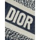 DIOR Small Dior Book Tote Blue Dior Oblique Embroidery and Calfskin