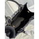 DIOR Small Dior Book Tote Blue Dior Oblique Embroidery and Calfskin