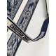 DIOR Medium Dior Book Tote Blue and Ecru Toile de Jouy Reverse Embroidery with Blue Calfskin 