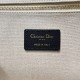 DIOR Medium Dior Book Tote White and Navy Blue Toile de Jouy Sauvage Embroidery with Navy Blue Calfskin