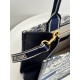 DIOR Medium Dior Book Tote White and Navy Blue Toile de Jouy Sauvage Embroidery with Navy Blue Calfskin