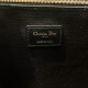 DIOR Medium Dior Book Tote Latte and Black Dior Zodiac Embroidery with Black Calfskin