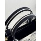 DIOR Medium Dior Book Tote Latte and Black Dior Zodiac Embroidery with Black Calfskin