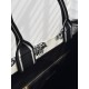 DIOR Medium Dior Book Tote Latte and Black Dior Zodiac Embroidery with Black Calfskin